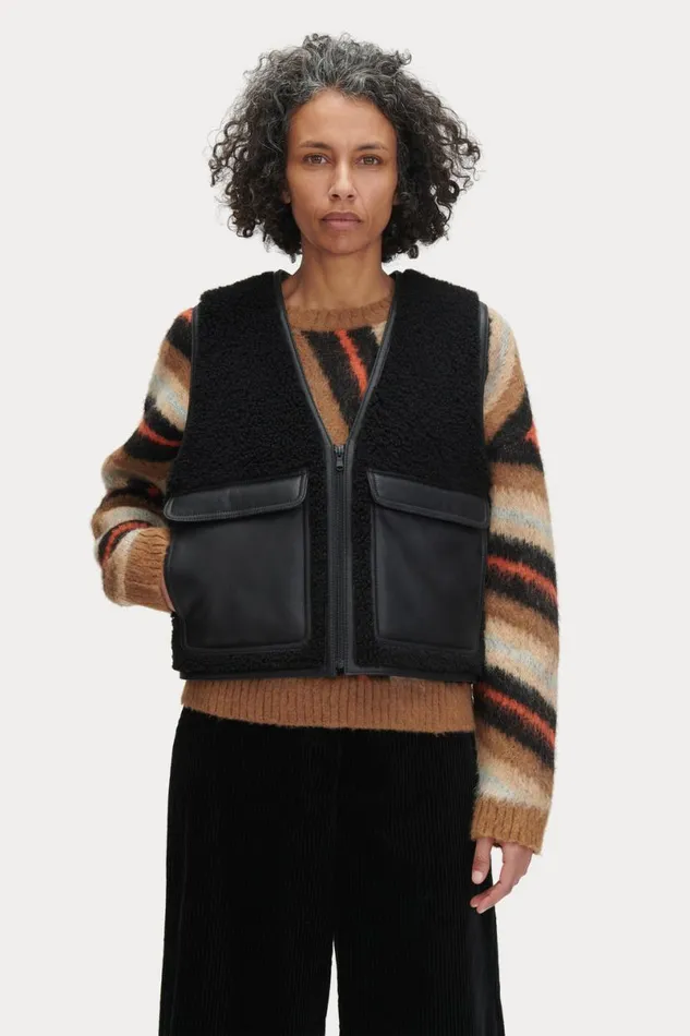 Women Scarves Hats Rachel Comey Shearling Beanie Olive