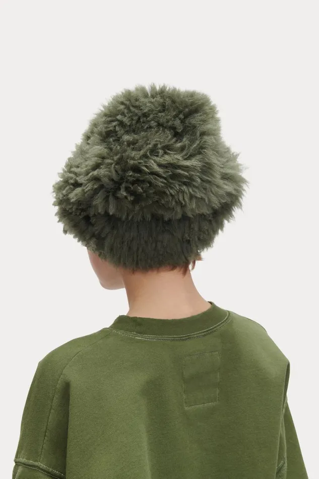 Women Scarves Hats Rachel Comey Shearling Beanie Olive