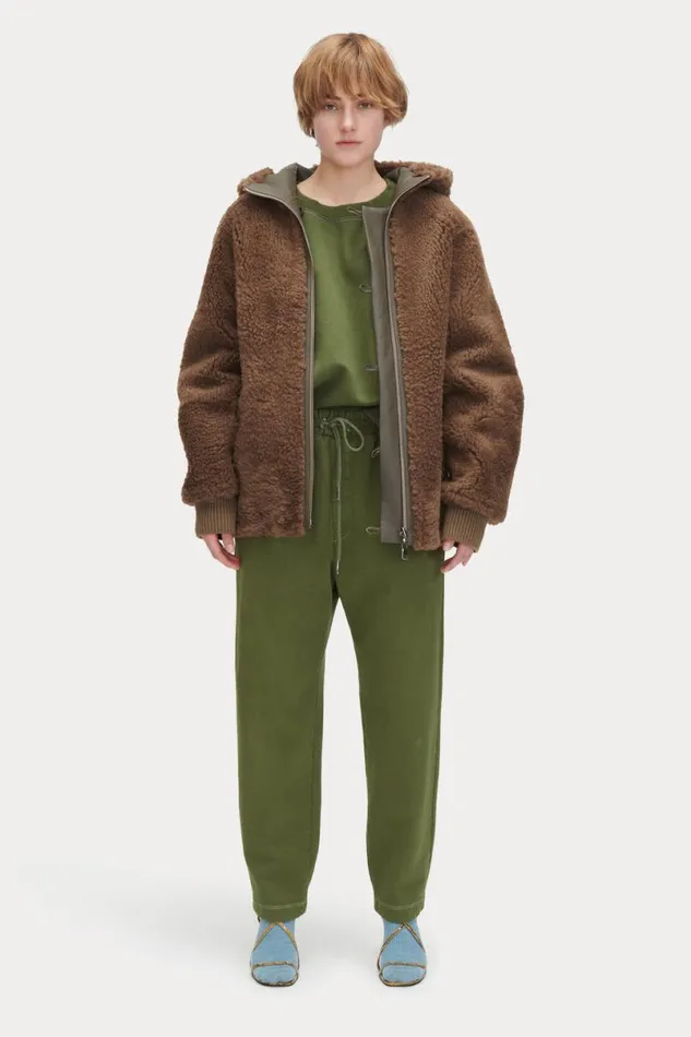 Women Scarves Hats Rachel Comey Shearling Beanie Olive