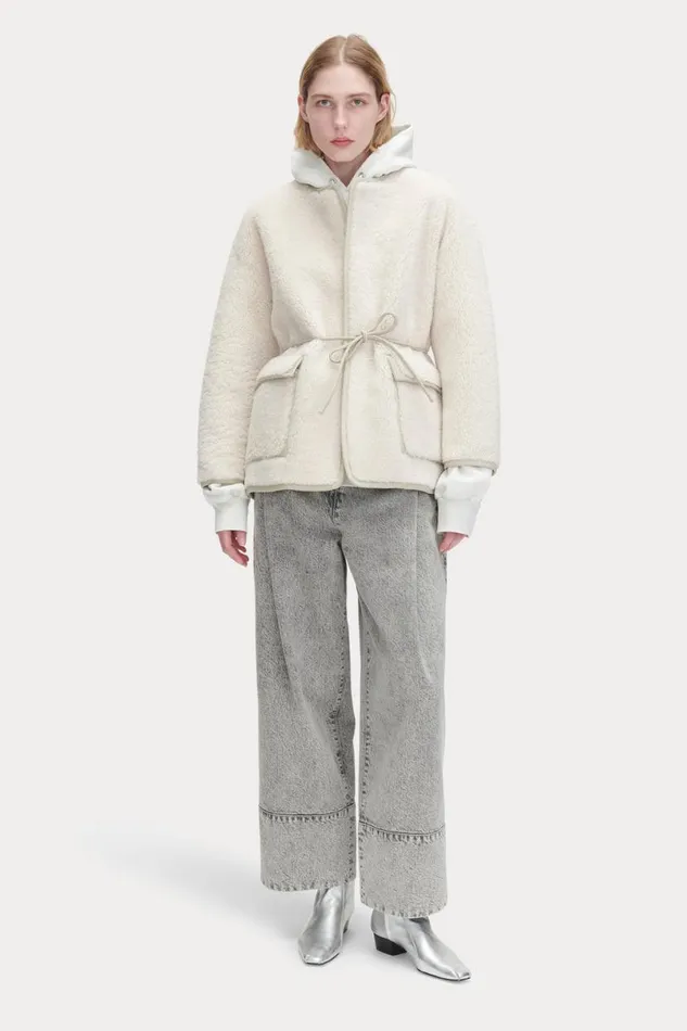 Women Scarves Hats Rachel Comey Shearling Beanie Olive