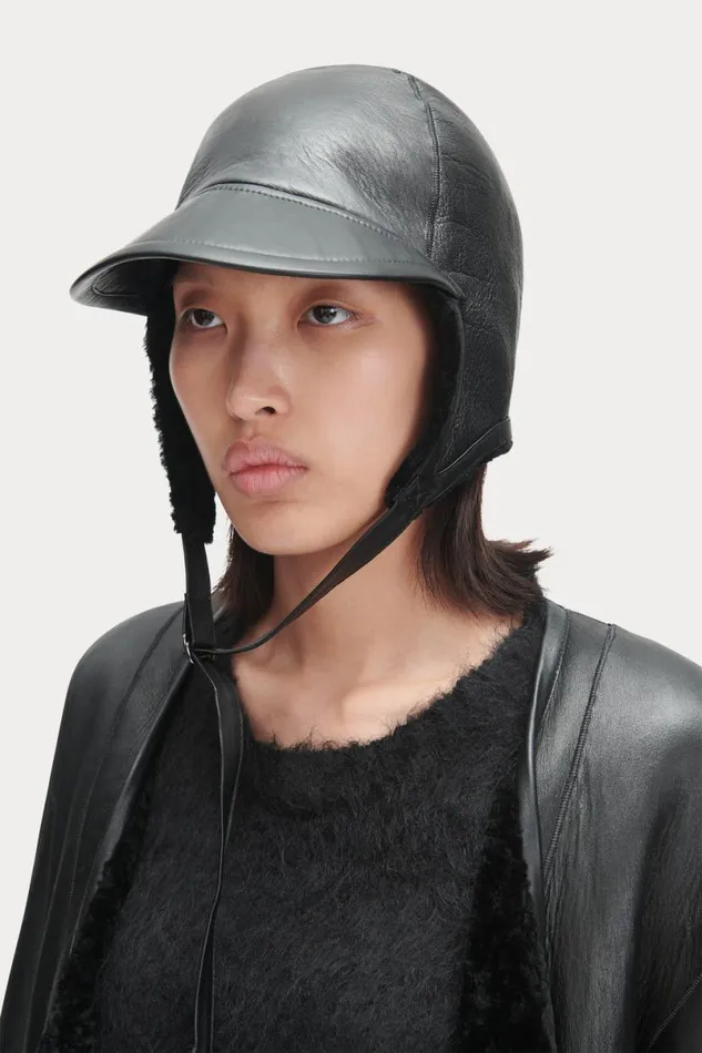 Women Scarves Hats Rachel Comey Shearling Beanie Olive