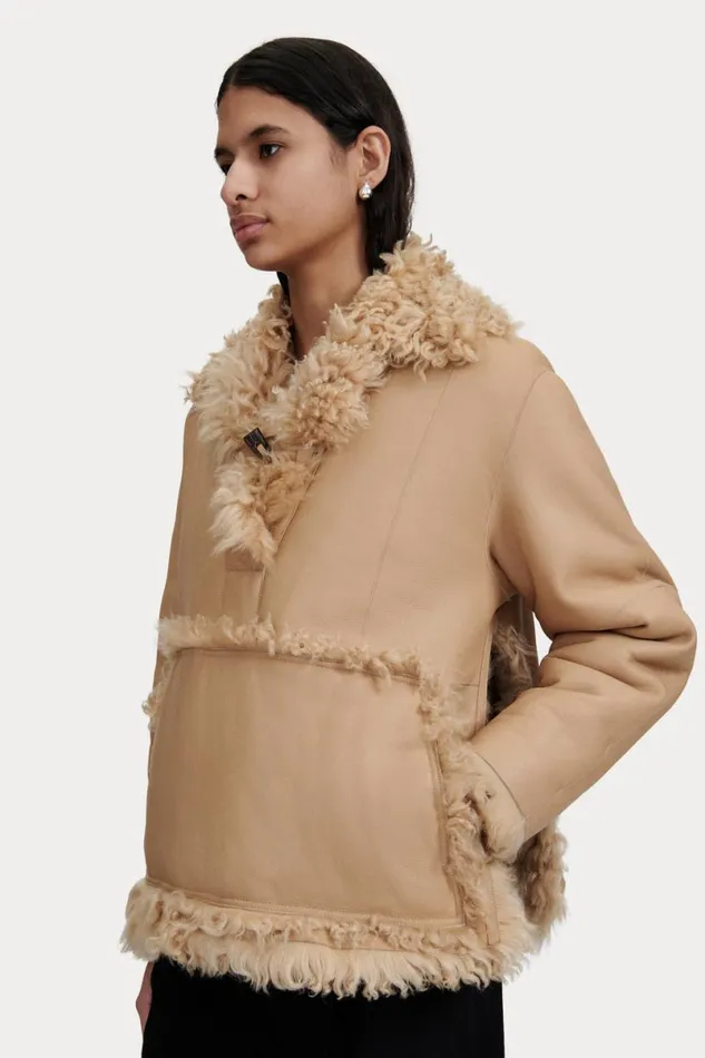 Women Scarves Hats Rachel Comey Shearling Beanie Olive