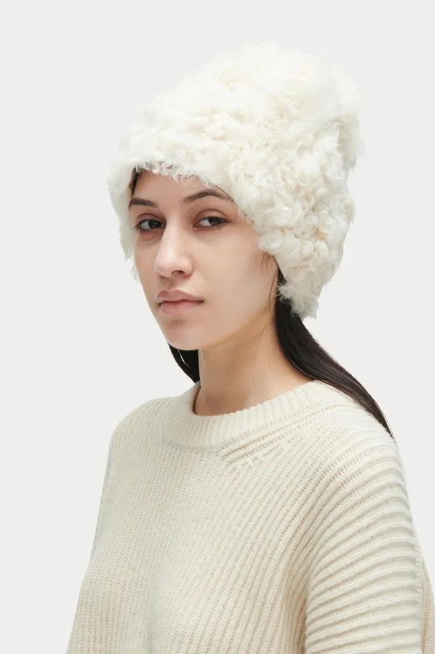 Women Scarves Hats Rachel Comey Shearling Beanie Olive