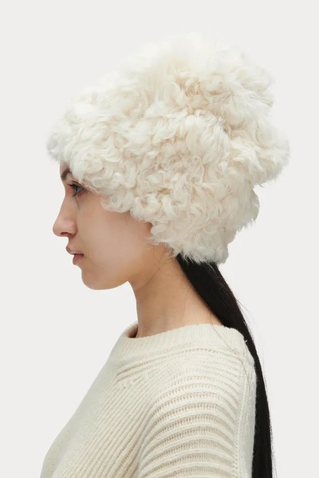 Women Scarves Hats Rachel Comey Shearling Beanie Olive