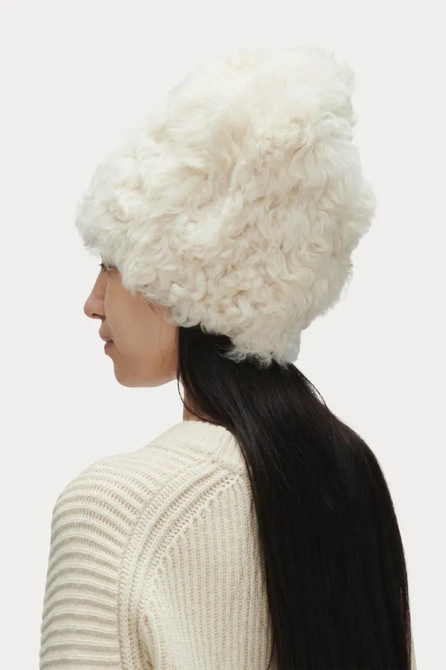 Women Scarves Hats Rachel Comey Shearling Beanie Olive