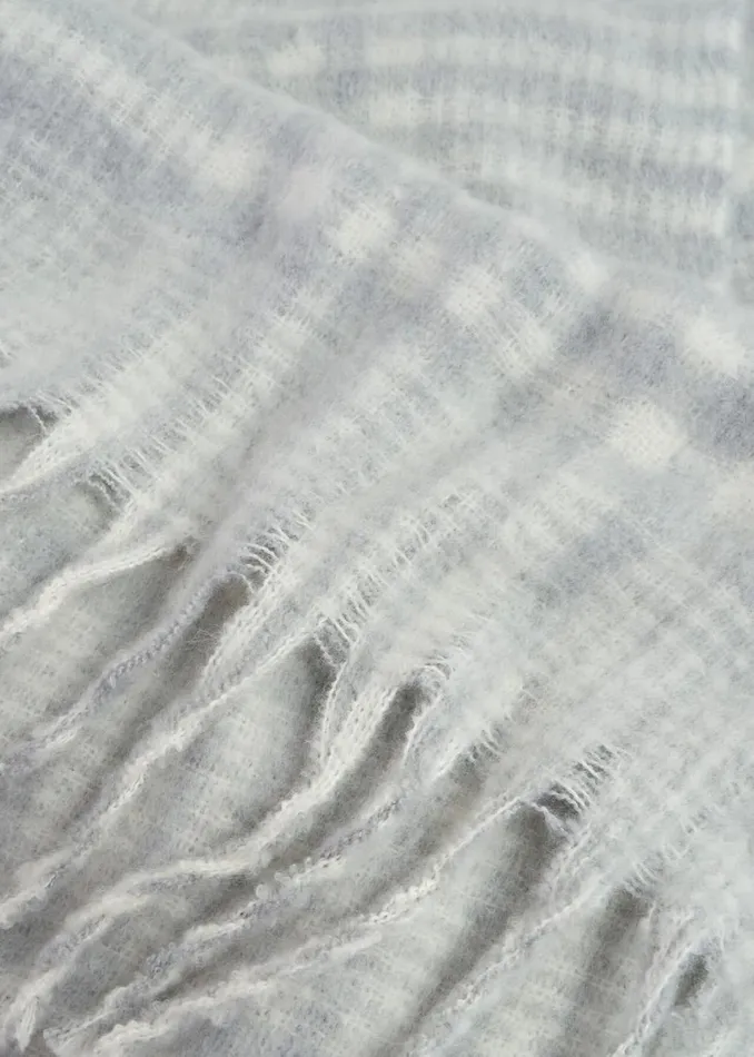 Women Scarves Hobbs Sasha Check Scarf Grey Ivory