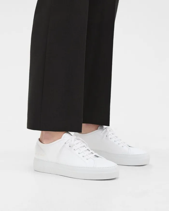 Women Shoes Theory Common Projects Tournament LowTop Super Platform Sneakers White