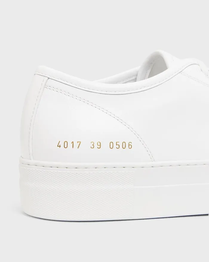 Women Shoes Theory Common Projects Tournament LowTop Super Platform Sneakers White