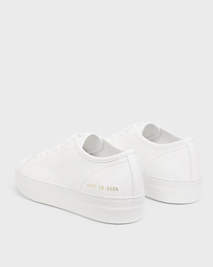 Women Shoes Theory Common Projects Tournament LowTop Super Platform Sneakers White
