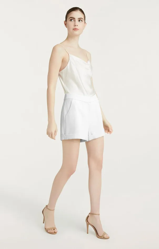 Women Shorts Cinq Sept Crepe Elaine Short Ivory