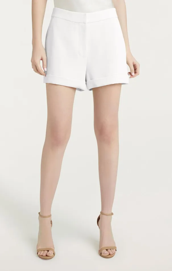 Women Shorts Cinq Sept Crepe Elaine Short Ivory