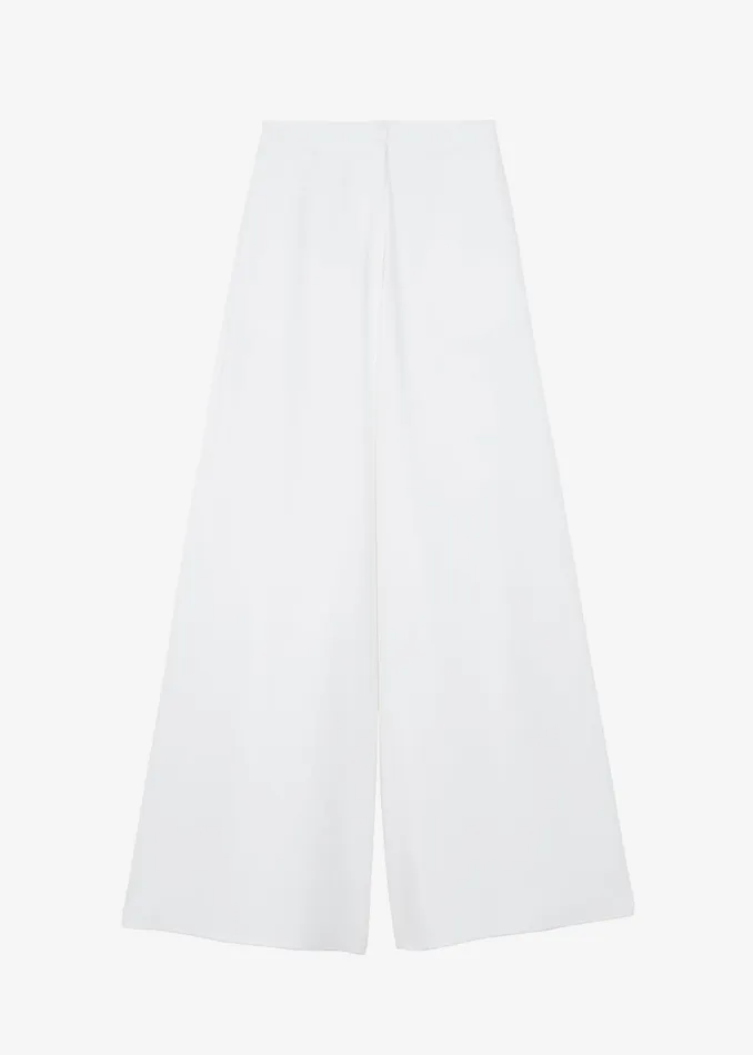 Women Sierra Wide Leg Trousers 8211 White The Frankie Shop Bottoms