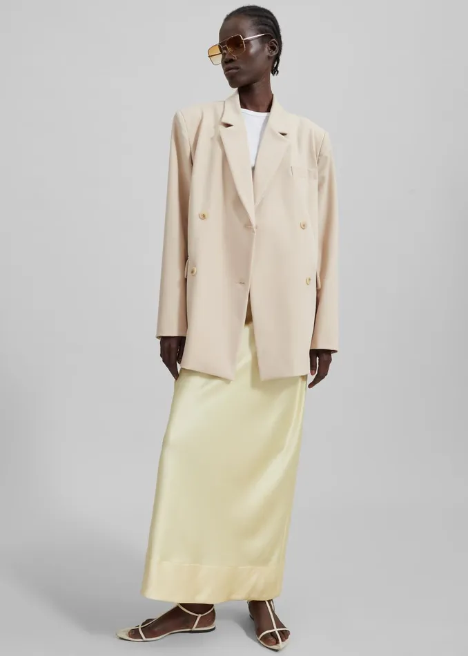 Women Siovhan Satin Skirt 8211 Yellow The Frankie Shop Bottoms