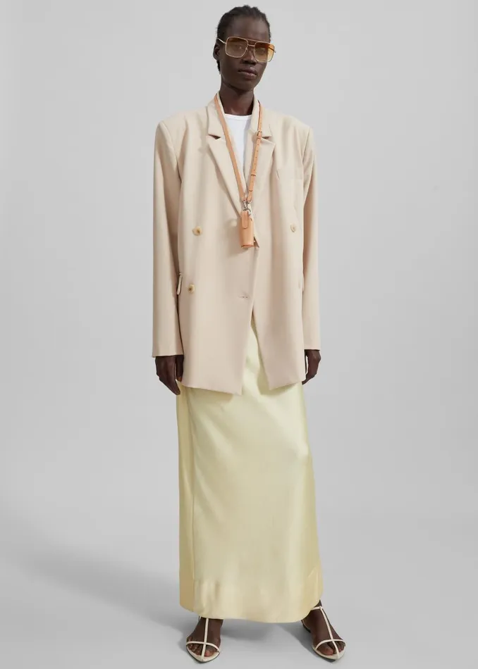 Women Siovhan Satin Skirt 8211 Yellow The Frankie Shop Bottoms
