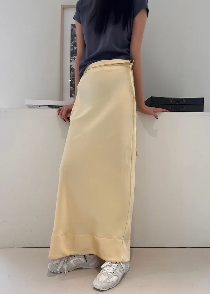 Women Siovhan Satin Skirt 8211 Yellow The Frankie Shop Bottoms