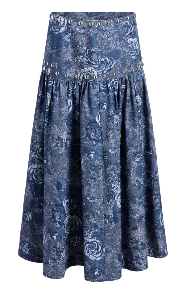 Women Skirts Cinq Sept Maia Skirt Indigo Multi