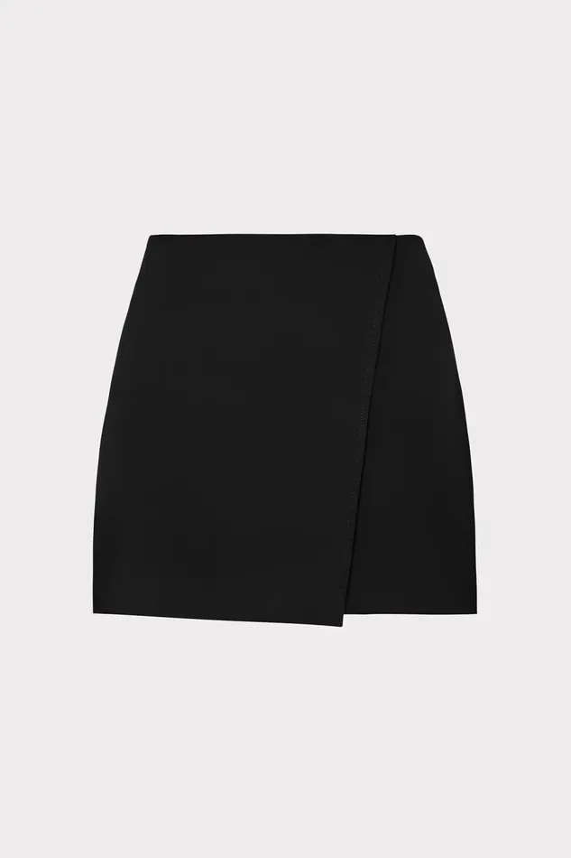 Women Skirts Milly Evalyn Crepe Skort Black