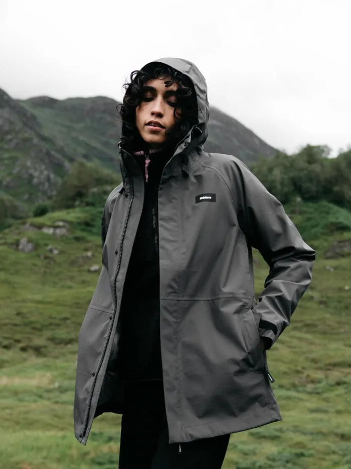 Women Skybird Waterproof Jacket Raven Black Finisterre Jackets Coats and Gilets
