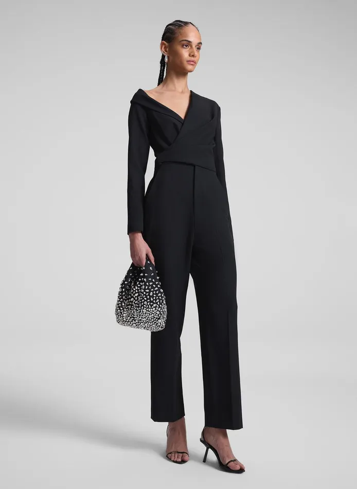 Women Skyla Asymmetric Jumpsuit Black ALC Bottoms
