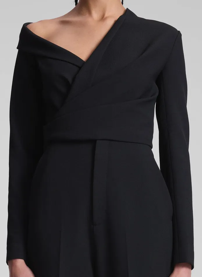 Women Skyla Asymmetric Jumpsuit Black ALC Bottoms
