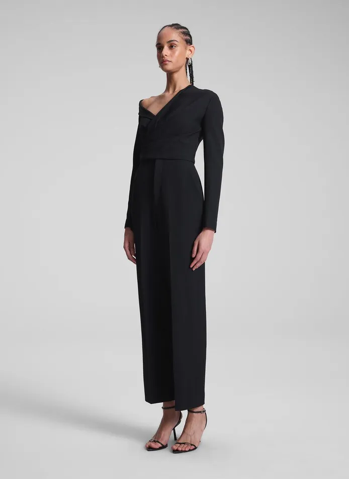 Women Skyla Asymmetric Jumpsuit Black ALC Bottoms