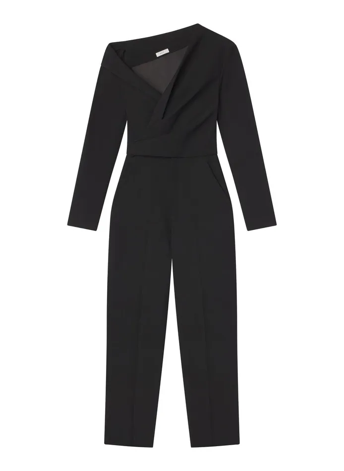Women Skyla Asymmetric Jumpsuit Black ALC Bottoms