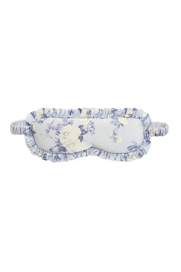 Women Sleepwear LoveShackFancy Dorina Sleep Mask Whisper Blue