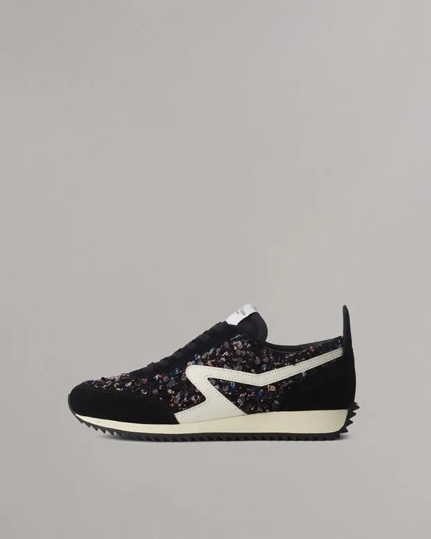 Women Sneakers Rag and Bone Retro Runner Sneaker Black Multi
