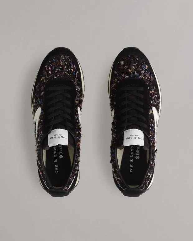 Women Sneakers Rag and Bone Retro Runner Sneaker Black Multi