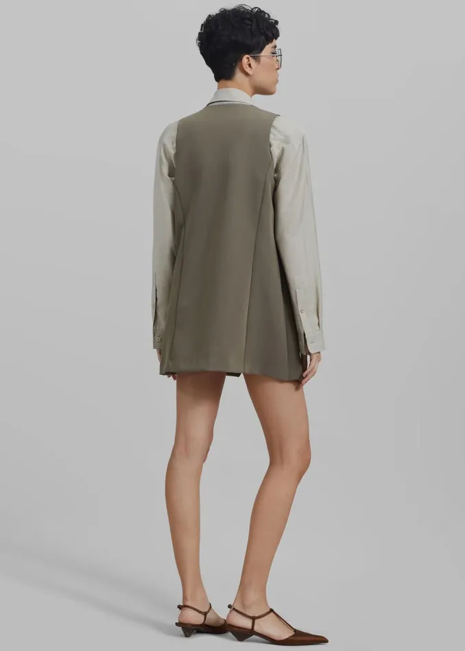 Women Sophia Mini Vest Dress 8211 Khaki The Frankie Shop Dresses