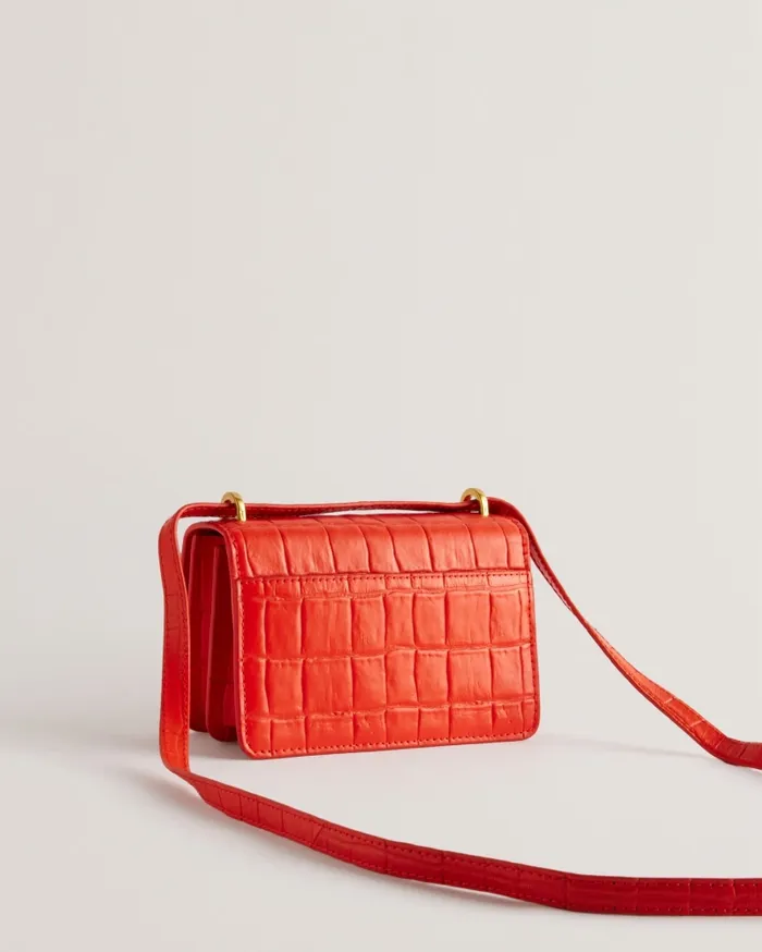 Women SSLOANE 8211 Leather Padlock Mini Shoulder Bag Bright Red Ted Baker Crossbody Bags Women SSLOANE 8211 Leather Padlock Mini Shoulder Bag Bright Red Ted Baker Crossbody Bags