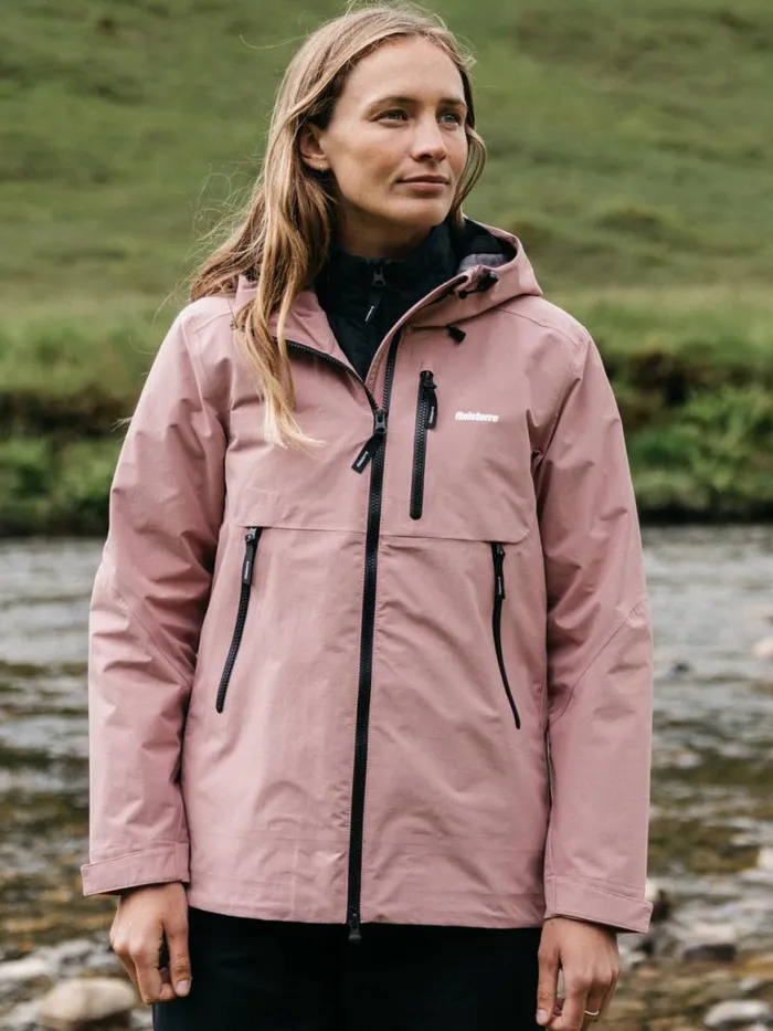 Women Stormbird Waterproof Jacket Heather Mist Finisterre Jackets Coats and Gilets