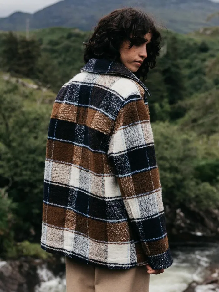 Women Stowe Blanket Jacket Ecru Multi Check Finisterre Jackets Coats and Gilets Women Stowe Blanket Jacket Ecru Multi Check Finisterre Jackets Coats and Gilets