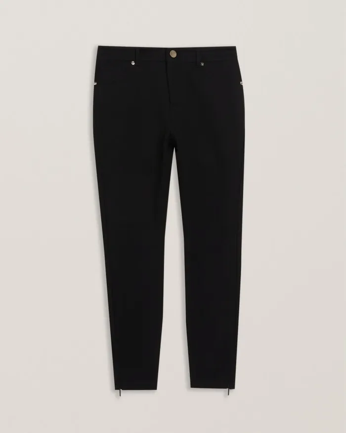 Women STRENTI 8211 Skinny Zip Cuff Ponti Jeggings Black Ted Baker Trousers and Shorts