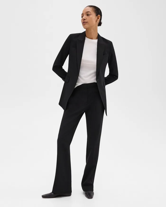 Women Suits Theory Etiennette Blazer In Good Wool Black