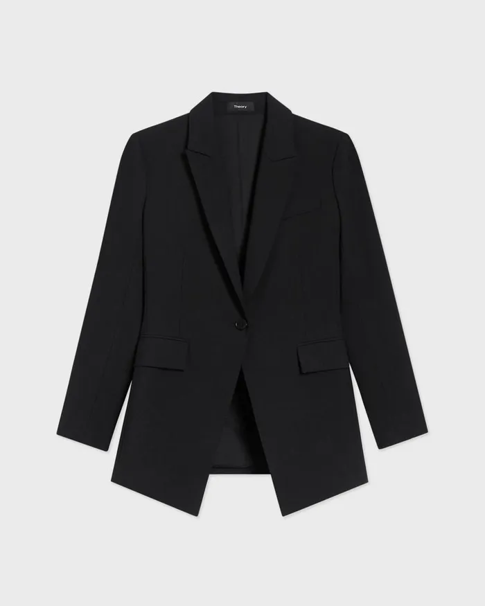 Women Suits Theory Etiennette Blazer In Good Wool Black