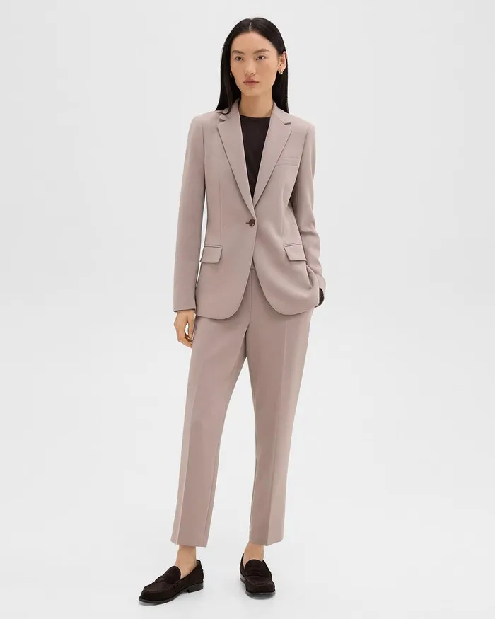 Women Suits Theory Staple Blazer In Admiral Crepe Cinder