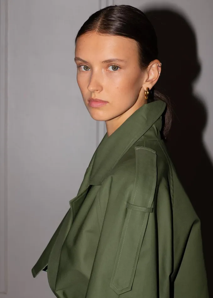 Women Suzanne Trench Coat 8211 Olive The Frankie Shop Outerwear