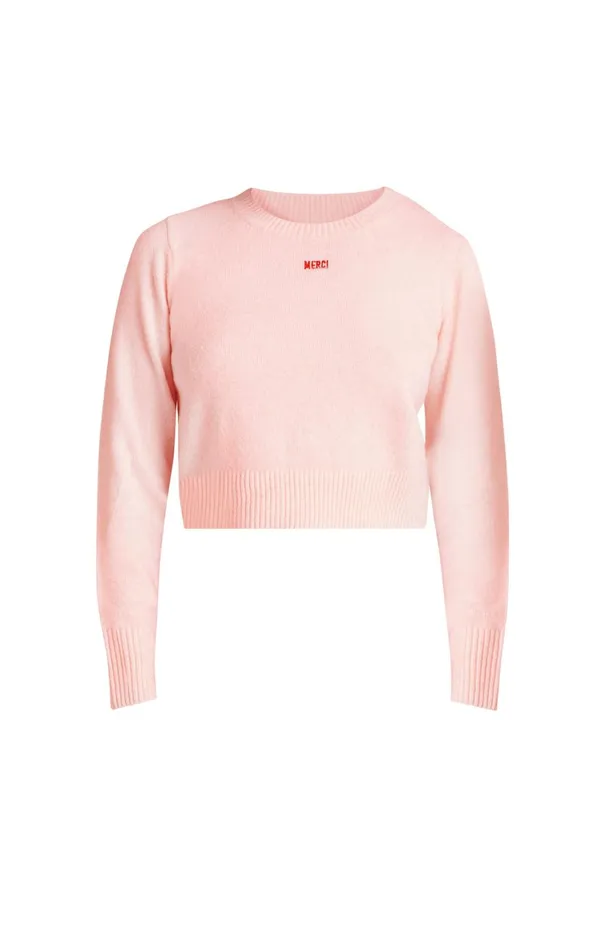 Women Sweaters and Knits Cinq Sept Merci Cropped Pullover Oleander