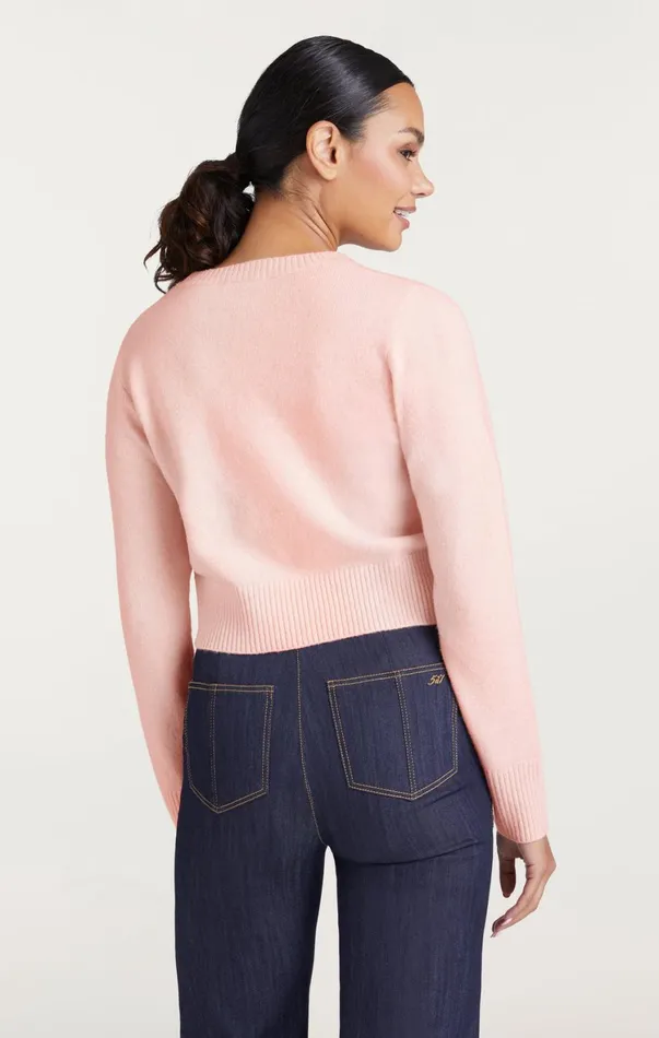 Women Sweaters and Knits Cinq Sept Merci Cropped Pullover Oleander