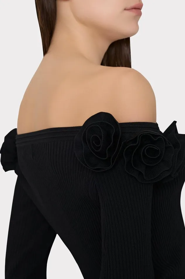 Women Sweaters and Knits Milly Kayla Off The Shoulder Knit Top Black Women Sweaters and Knits Milly Kayla Off The Shoulder Knit Top Black