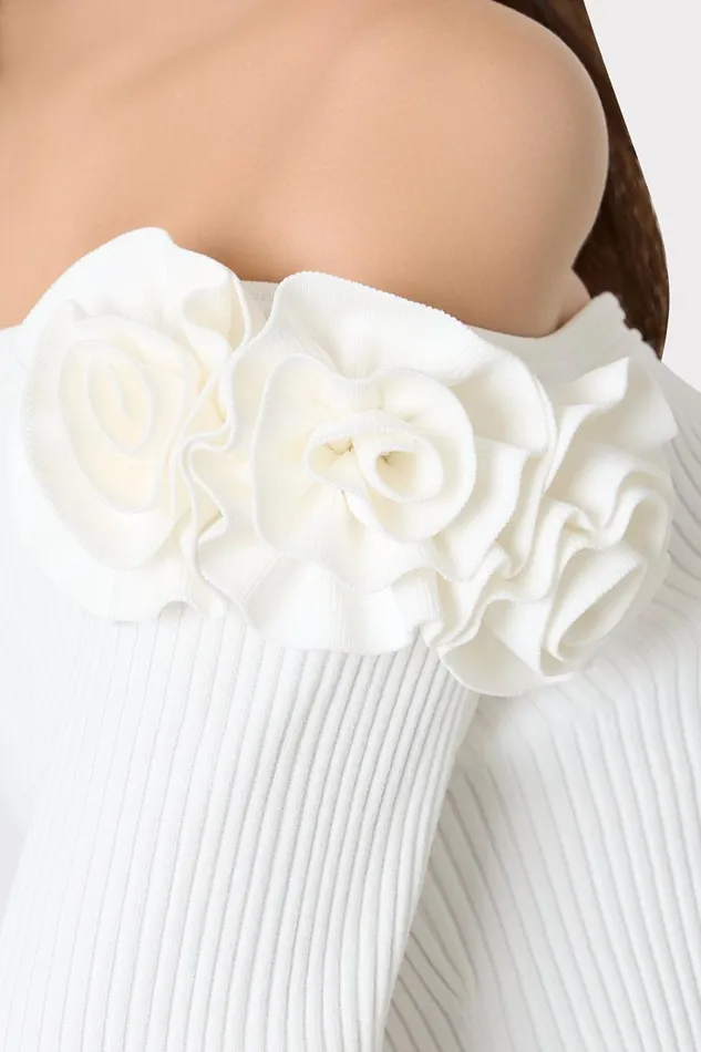 Women Sweaters and Knits Milly Kayla Off The Shoulder Knit Top Ecru Women Sweaters and Knits Milly Kayla Off The Shoulder Knit Top Ecru