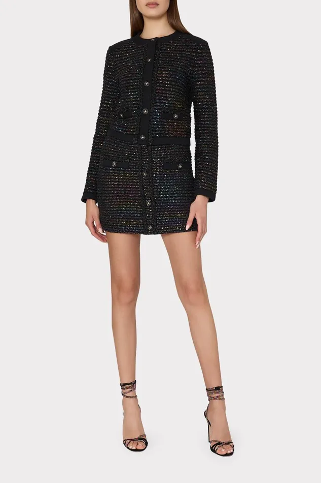 Women Sweaters and Knits Milly Sequin Textured Knit Mini Skirt Multi Women Sweaters and Knits Milly Sequin Textured Knit Mini Skirt Multi