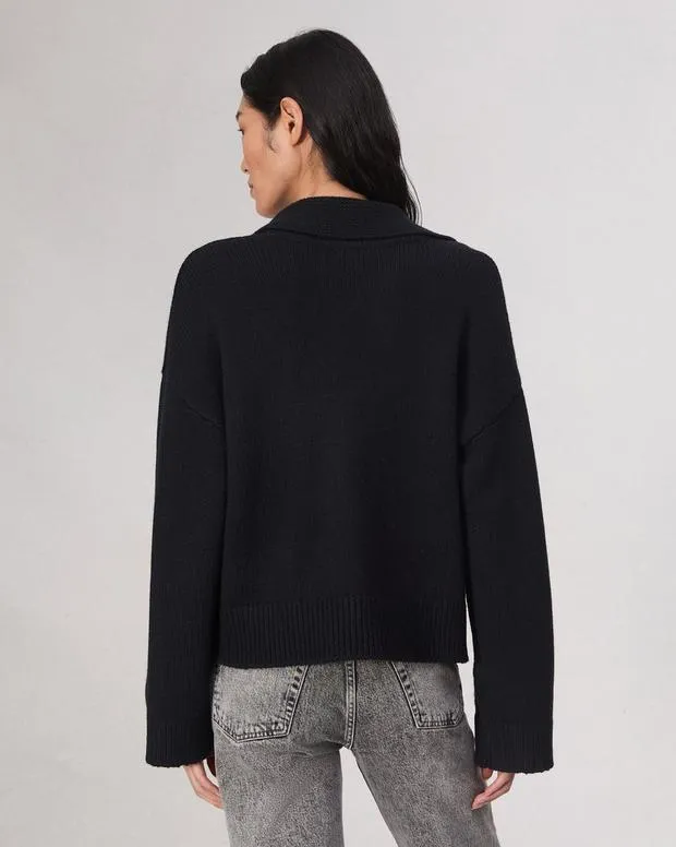 Women Sweaters and Sweatshirts Rag and Bone Danica Polo Sweater Black