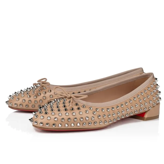 Women Sweetie Jane Spikes Ballerinas 8211 Nappa Leather And Spikes 8211 Blush Christian Louboutin Flats and Loafers