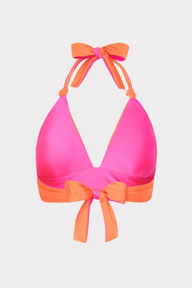 Women Swim and Coverups Milly Scala Reversible Bikini Top Pinkorange Women Swim and Coverups Milly Scala Reversible Bikini Top Pinkorange