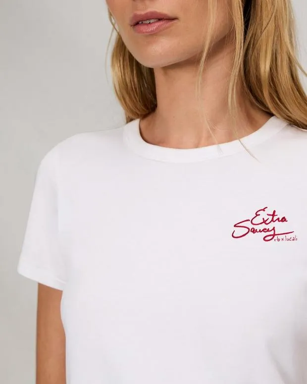 Women TShirts Rag and Bone Lucali Slub Tee White