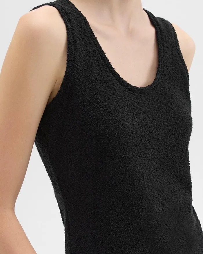 Women TShirts Tank Tops Theory Tiny Tank In Boucleacute Jersey Black