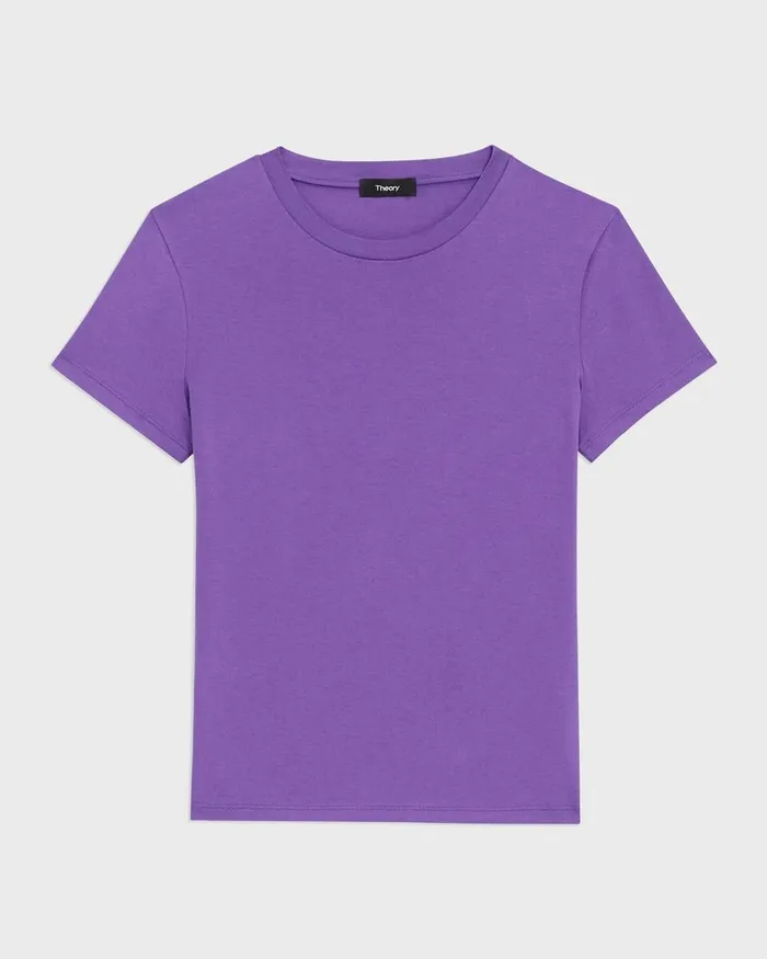 Women TShirts Tank Tops Theory Tiny Tee In Organic Cotton Bright Peony