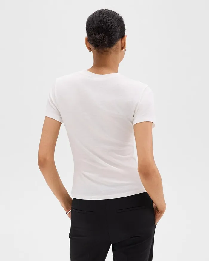 Women TShirts Tank Tops Theory Tiny Tee In Organic Cotton White